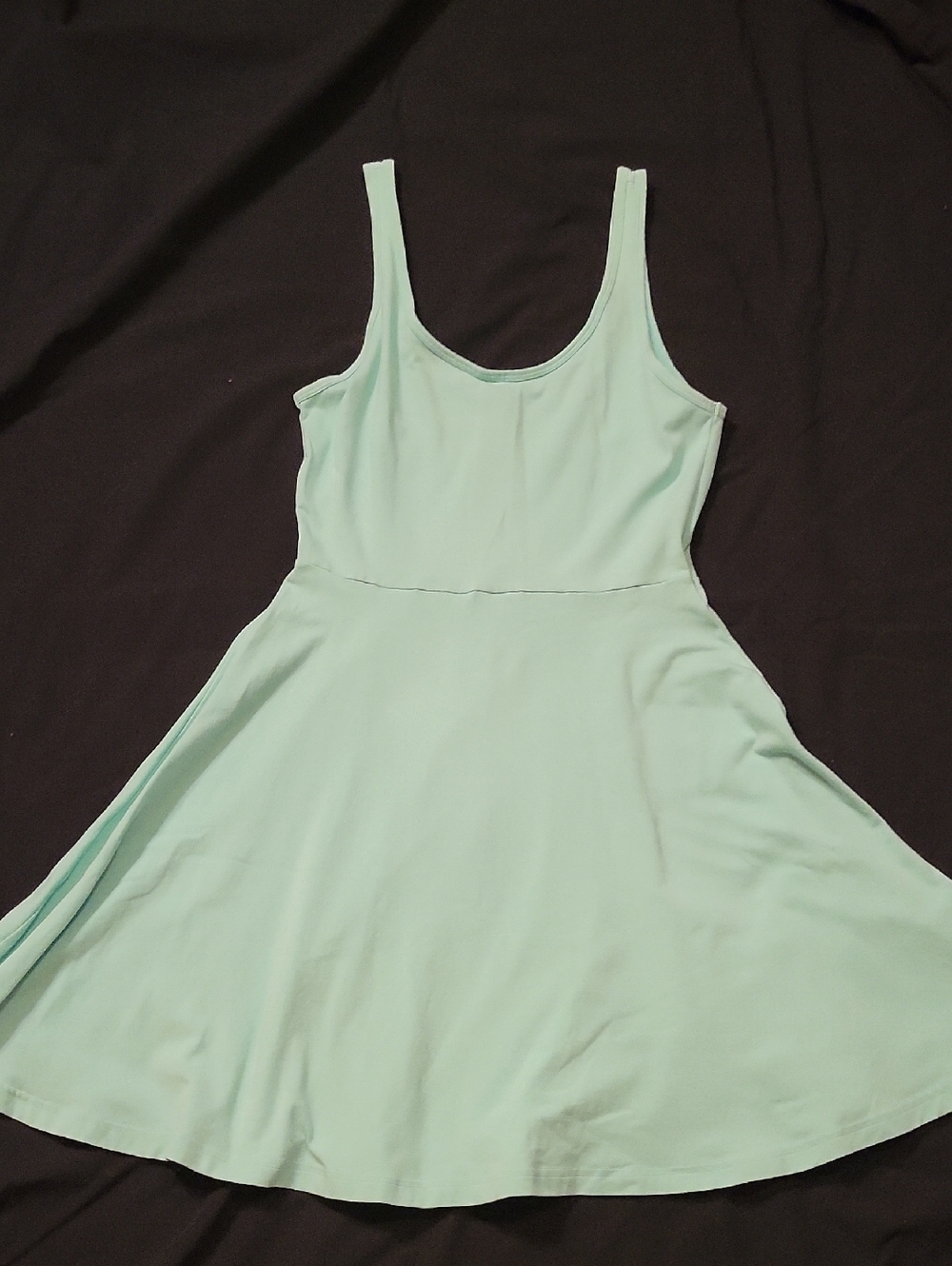 Express Mint Green Scoop Neck Fit & Flare Mini Dress